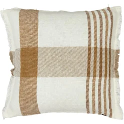 Haomy Housse de coussin 100% Lin Aalborg tabac - 45x45 cm
