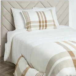 Haomy Housse de coussin 100% Lin Aalborg tabac - 50x80 cm