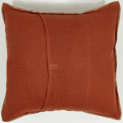 Apotheca Housse de coussin 100% Lin lavé tomette - 45x45 cm