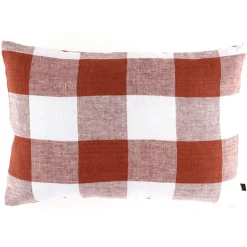 Best Haomy Housse de coussin 100% Lin Palma brique - 40x60 cm