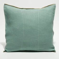 Online Apotheca Housse de coussin en lin lavé jade - 45x45 cm
