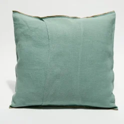 Online Apotheca Housse de coussin en lin lavé jade - 45x45 cm