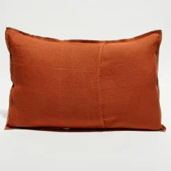 Best Apotheca Housse de coussin en lin lavé tomette - 40x60 cm