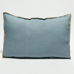 Online Apotheca Housse de coussin en lin lavé bleu stone - 40x60 cm
