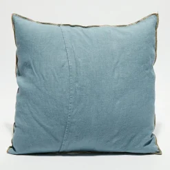 Apotheca Housse de coussin en lin lavé bleu stone - 45x45 cm