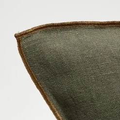Apotheca Housse de coussin en lin lavé kaki - 45x45 cm