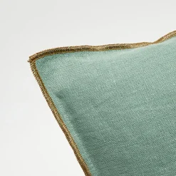 Apotheca Housse de coussin en lin lavé jade - 40x60 cm