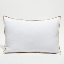 Apotheca Housse de coussin en lin lavé blanche - 40x60 cm