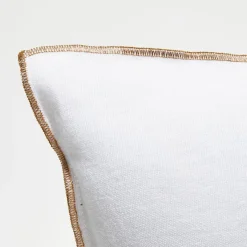 Apotheca Housse de coussin en lin lavé blanche - 40x60 cm