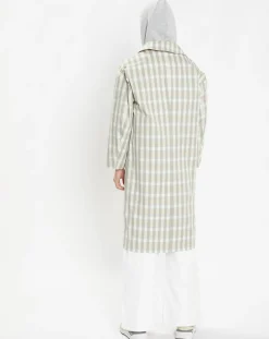 Femme Galeries Lafayette Imperméable en Coton Louis à carreaux beige