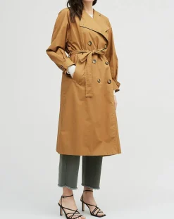 Online Chloé Stora Imperméable en Toile de coton Guy camel