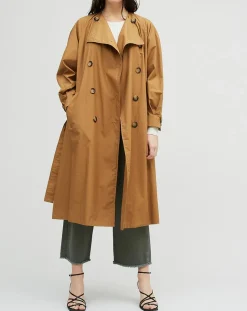 Online Chloé Stora Imperméable en Toile de coton Guy camel