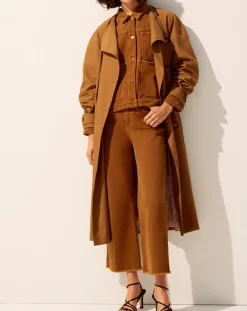 Online Chloé Stora Imperméable en Toile de coton Guy camel
