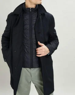 Outlet Hackett London Imperméable Membrane bleu marine
