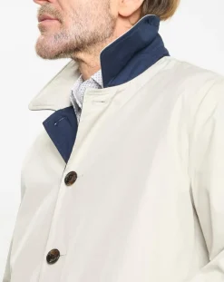 Hot Hackett London Imperméable réversible beige/ bleu