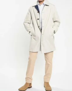 Hot Hackett London Imperméable réversible beige/ bleu