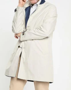 Hot Hackett London Imperméable réversible beige/ bleu