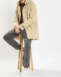 Homme Marc O'Polo Imperméable Technique à Capuche Non Doublé beige