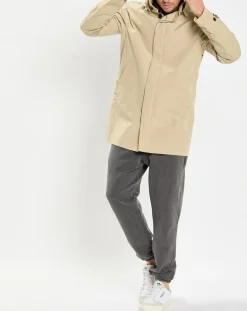 Homme Marc O'Polo Imperméable Technique à Capuche Non Doublé beige