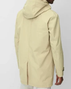 Homme Marc O'Polo Imperméable Technique à Capuche Non Doublé beige