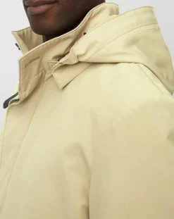 Homme Marc O'Polo Imperméable Technique à Capuche Non Doublé beige