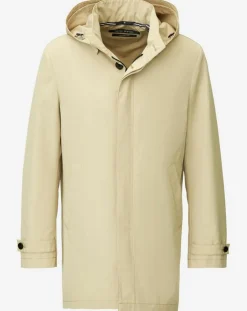 Homme Marc O'Polo Imperméable Technique à Capuche Non Doublé beige