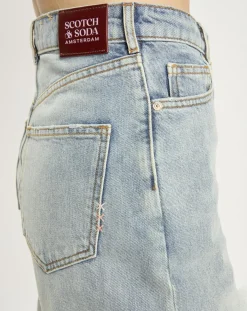Sale Scotch & Soda Jean 100% Coton Bio Ballon bleu clair