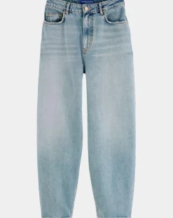 Sale Scotch & Soda Jean 100% Coton Bio Ballon bleu clair