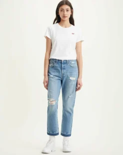 Sale Levi's® Jean 501 Crop coupe droite bleu
