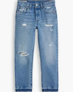 Sale Levi's® Jean 501 Crop coupe droite bleu