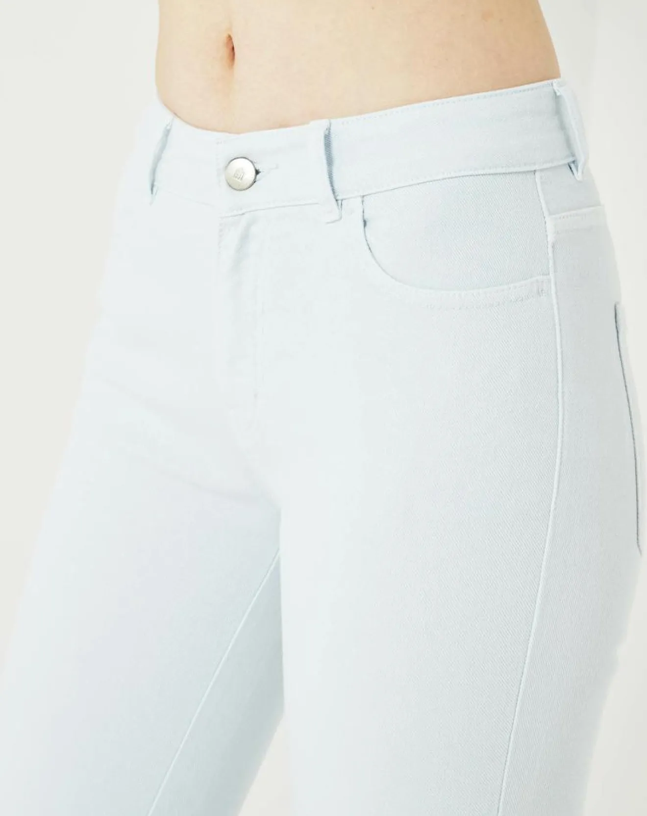 Femme Cuisse de Grenouille Jean 7/8 Enigme bleu clair