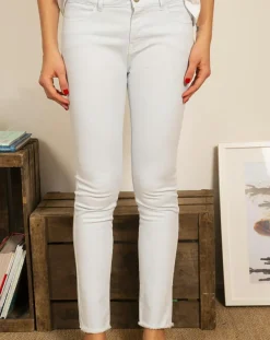 Femme Cuisse de Grenouille Jean 7/8 Enigme bleu clair