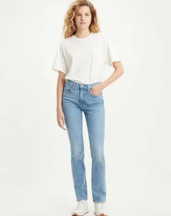 Femme Levi's® Jean 724 High Rise Slim taille haute bleu