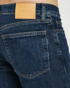 Clearance Gant Jean 5 poches bleu foncé