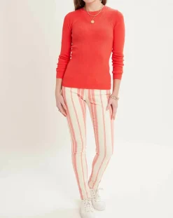 New Scotch & Soda Jean à rayures rose/écru