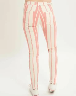 New Scotch & Soda Jean à rayures rose/écru