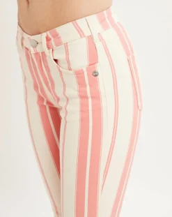 New Scotch & Soda Jean à rayures rose/écru