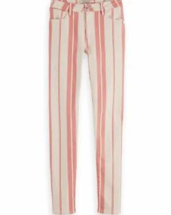 New Scotch & Soda Jean à rayures rose/écru