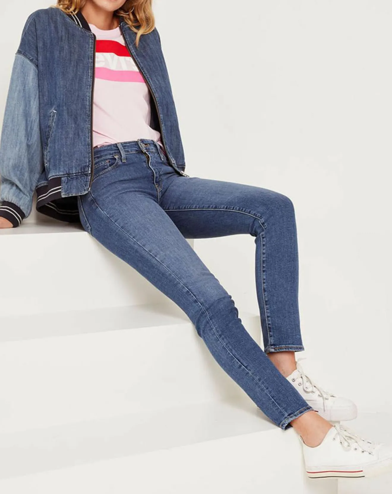 Femme Levi's® Jean 712 Slim Los Angeles Breeze bleu