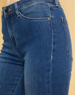 Acquaverde Jean slim Twiggy bleu foncé