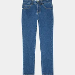 Discount Galeries Lafayette & Kids Jean ajusté en Coton bio Karl stretch bleu