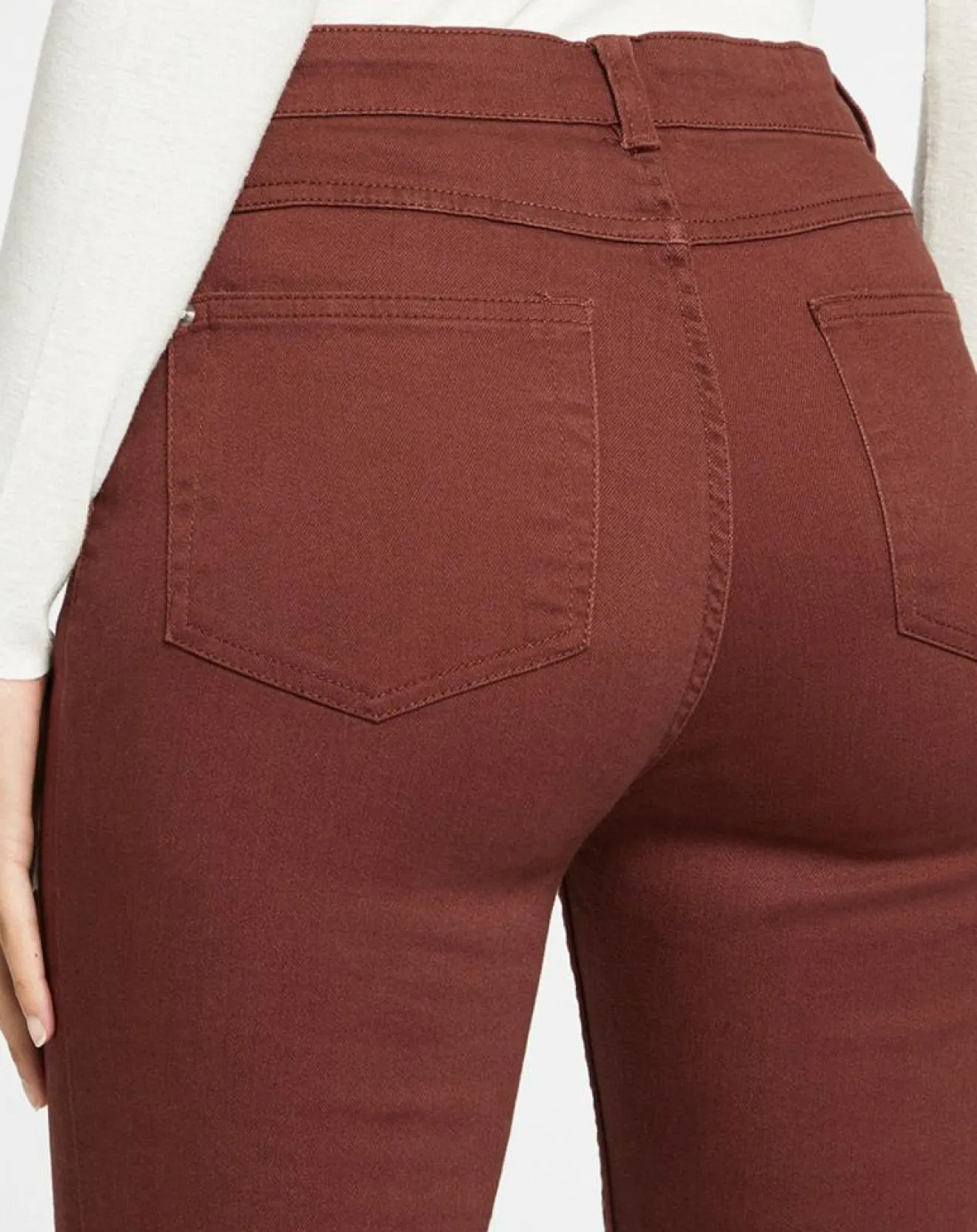 Femme Galeries Lafayette Jean ajusté Gerly en Toile de coton marron foncé