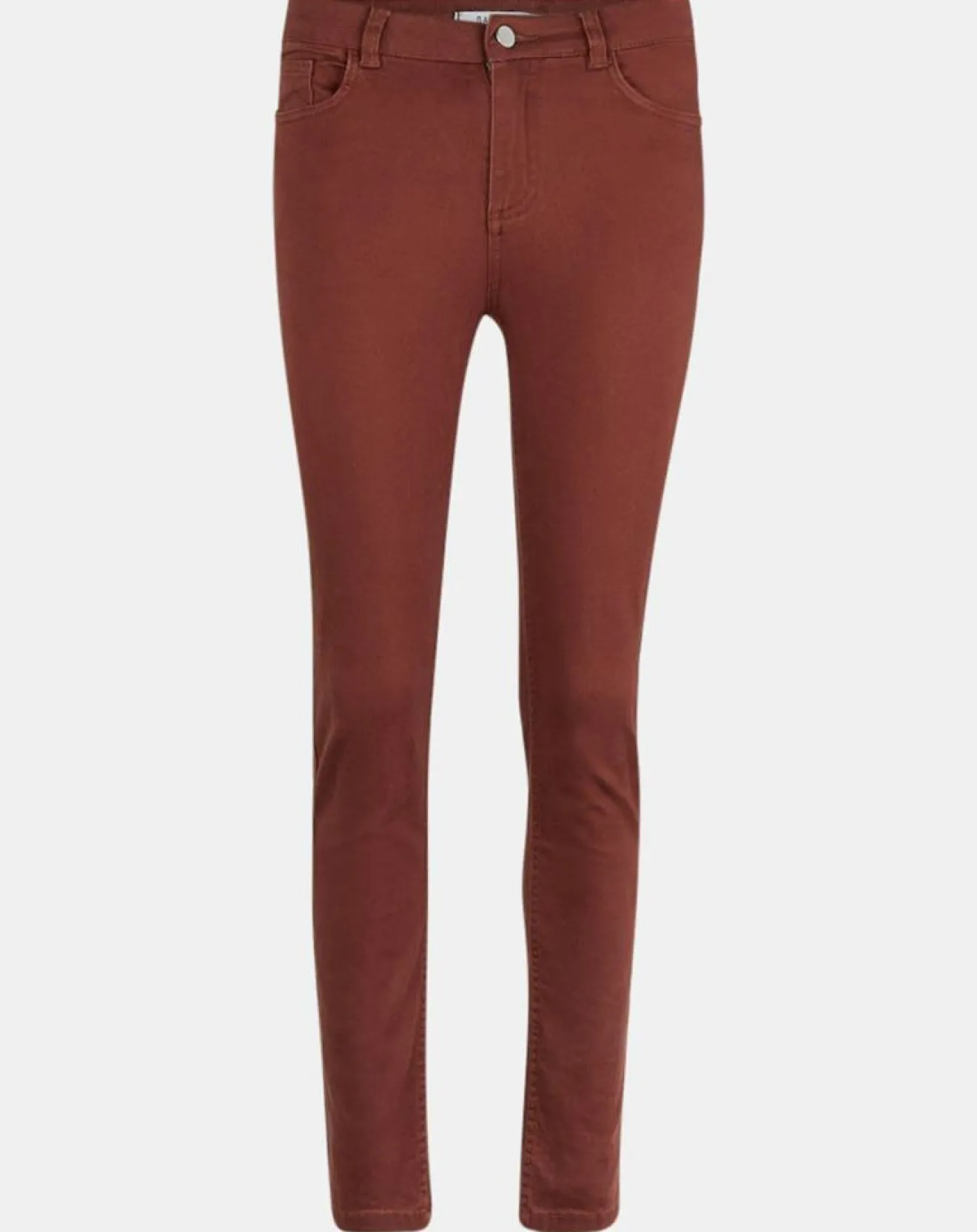 Femme Galeries Lafayette Jean ajusté Gerly en Toile de coton marron foncé