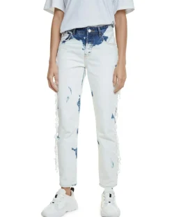 Desigual Jean Bleach blanc/bleu