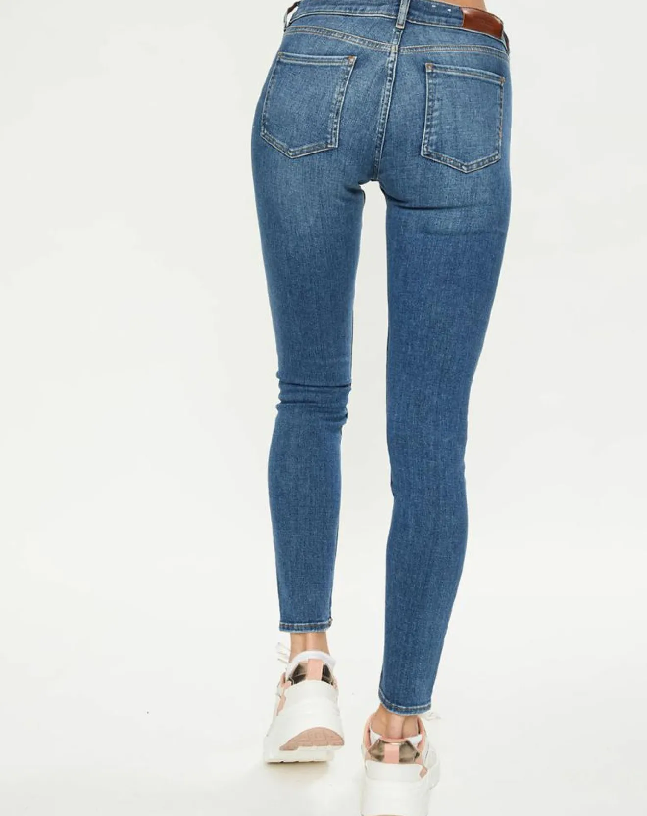 Femme Scotch & Soda Jean bohemienne taille haute Skinny bleu moyen