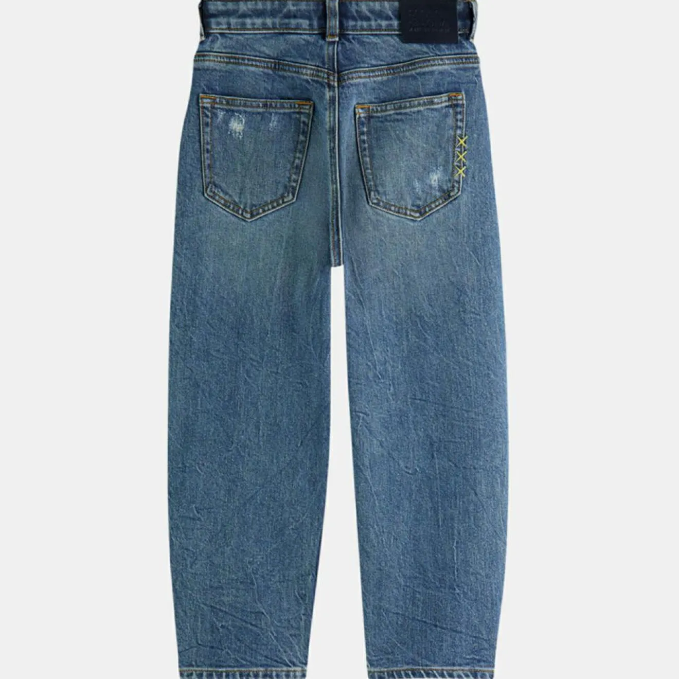 Online Scotch & Soda Jean Boule en Toile de coton mélangé brodé palmiers bleu