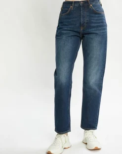 Femme Scotch & Soda Jean Boyfriend 100% Coton Bio bleu moyen