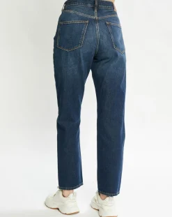 Femme Scotch & Soda Jean Boyfriend 100% Coton Bio bleu moyen