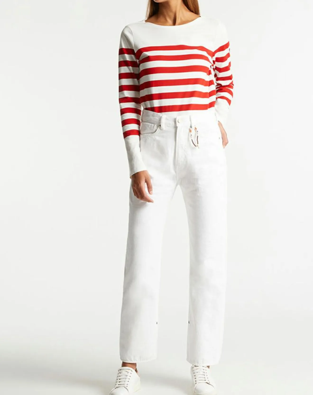 Femme Scotch & Soda Jean boyfriend blanc