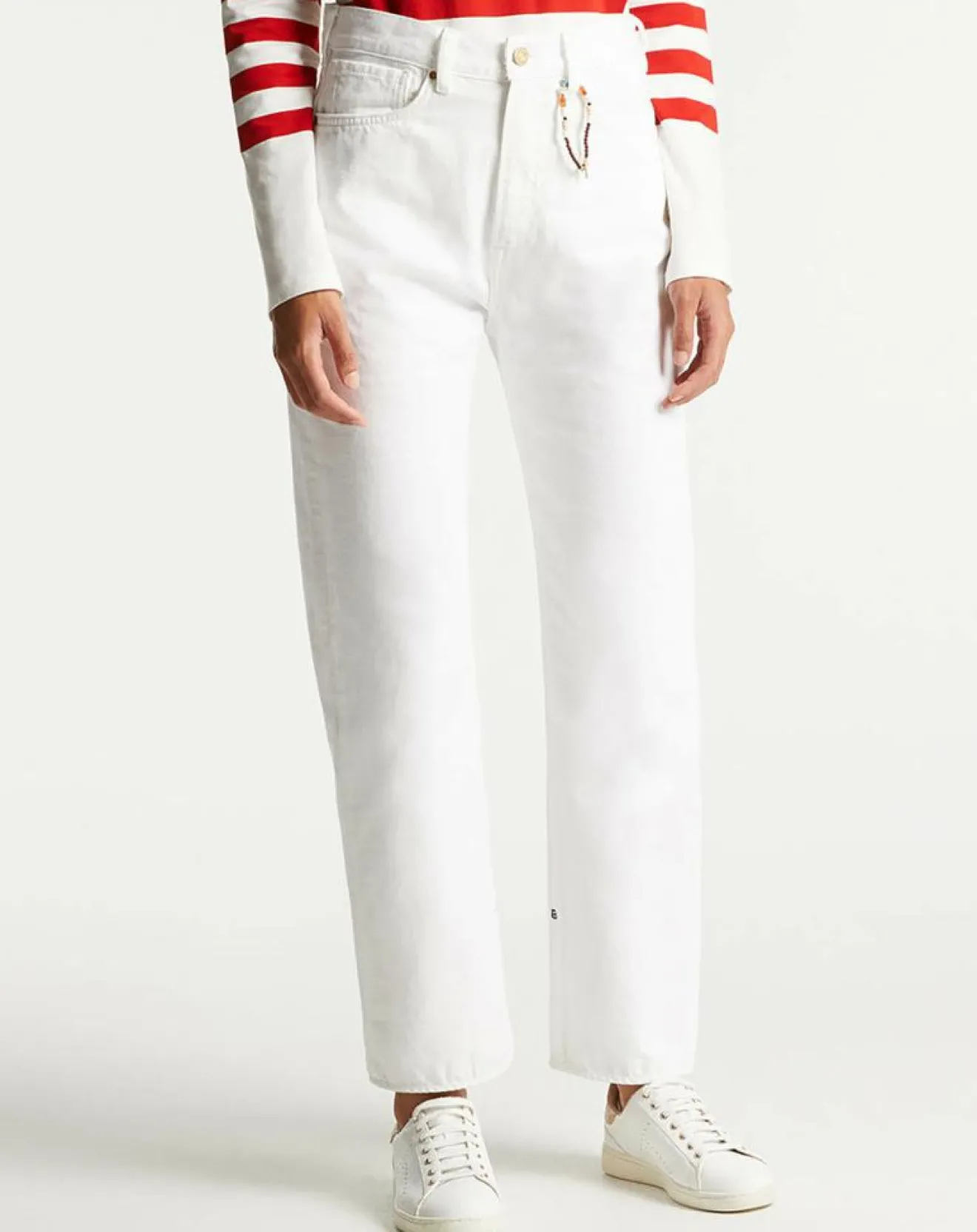 Femme Scotch & Soda Jean boyfriend blanc
